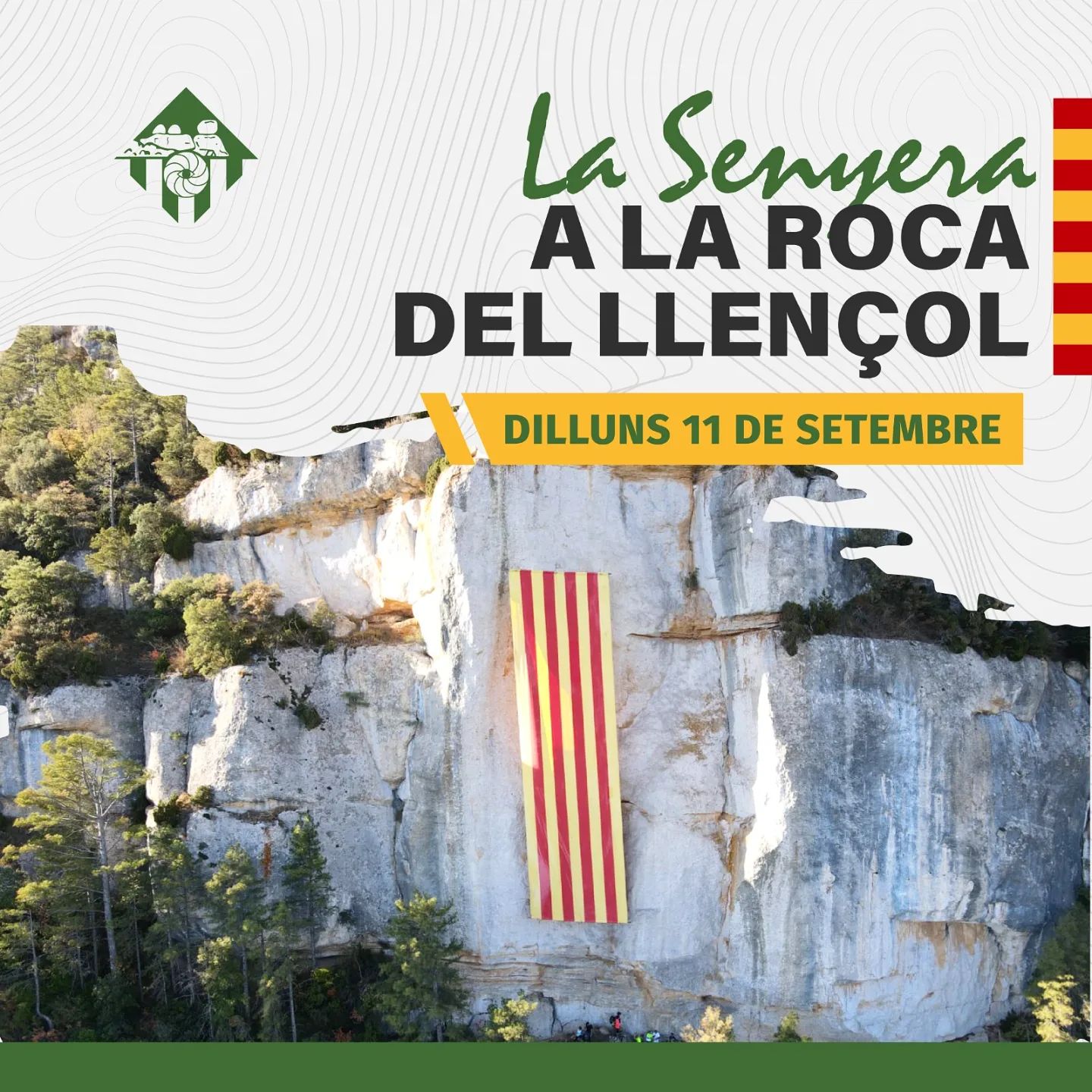 Pujada de la Senyera a la Roca del Llençol