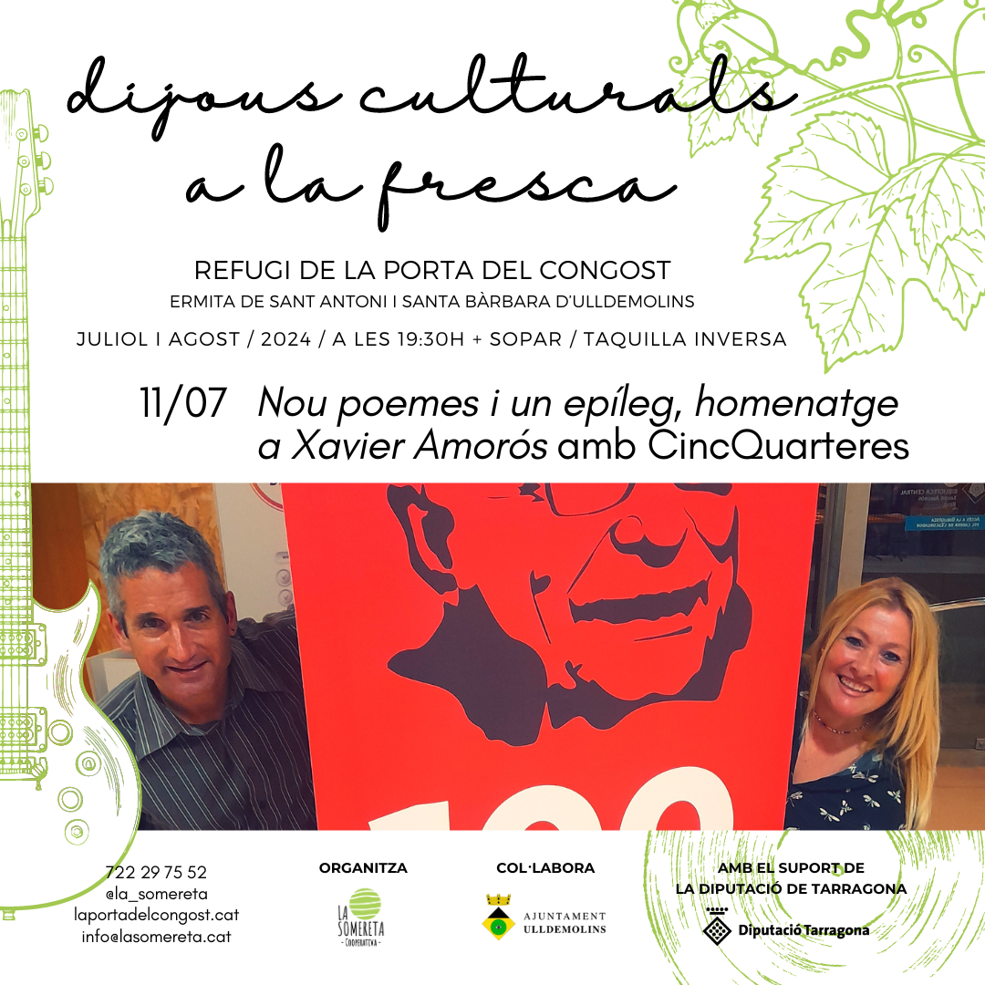 Nou poemes i un epíleg, homenatge a Xavier Amorós amb CincQuarteres