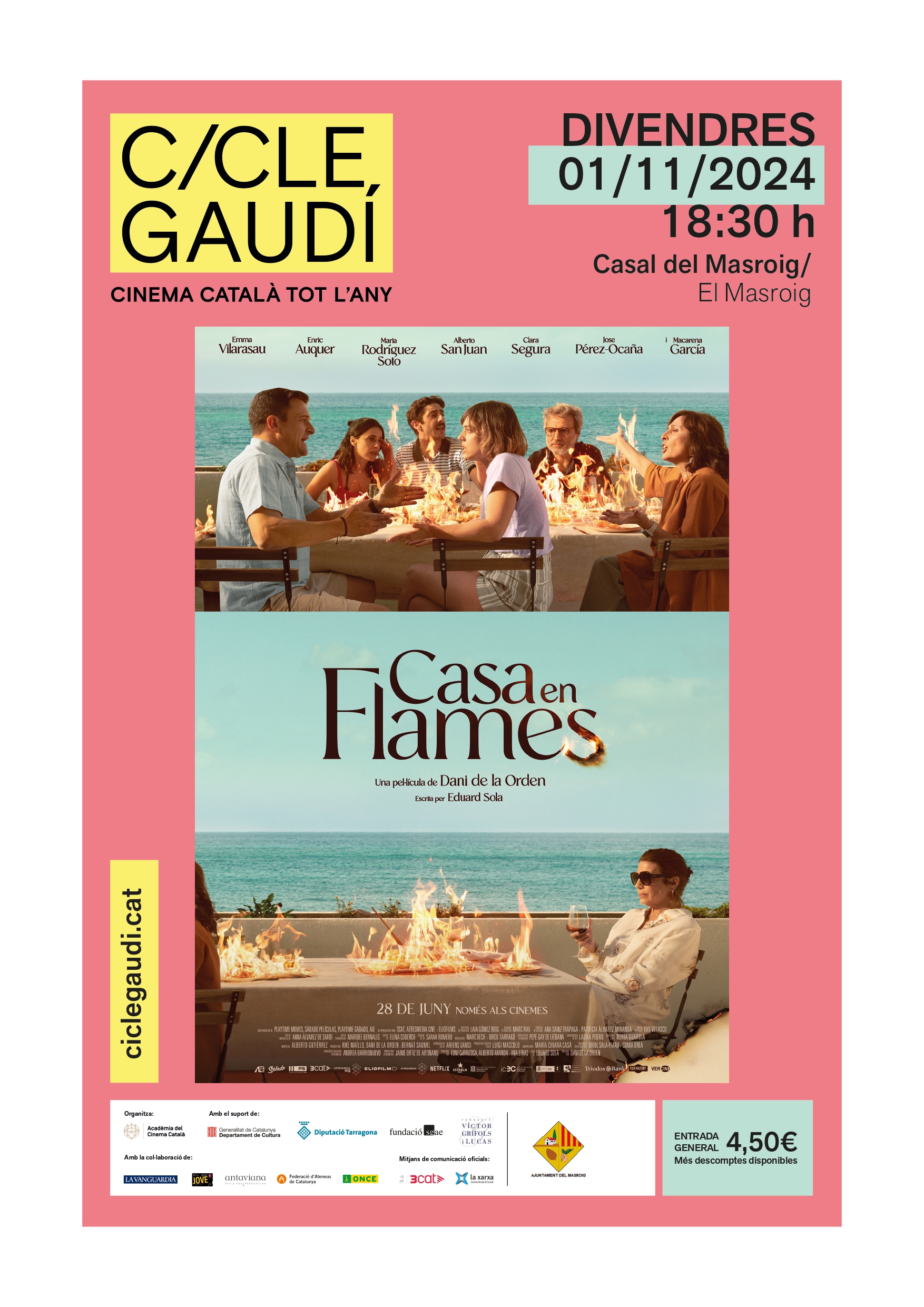 CINEMA CICLE GAUDÍ:  "CASA EN FLAMES"