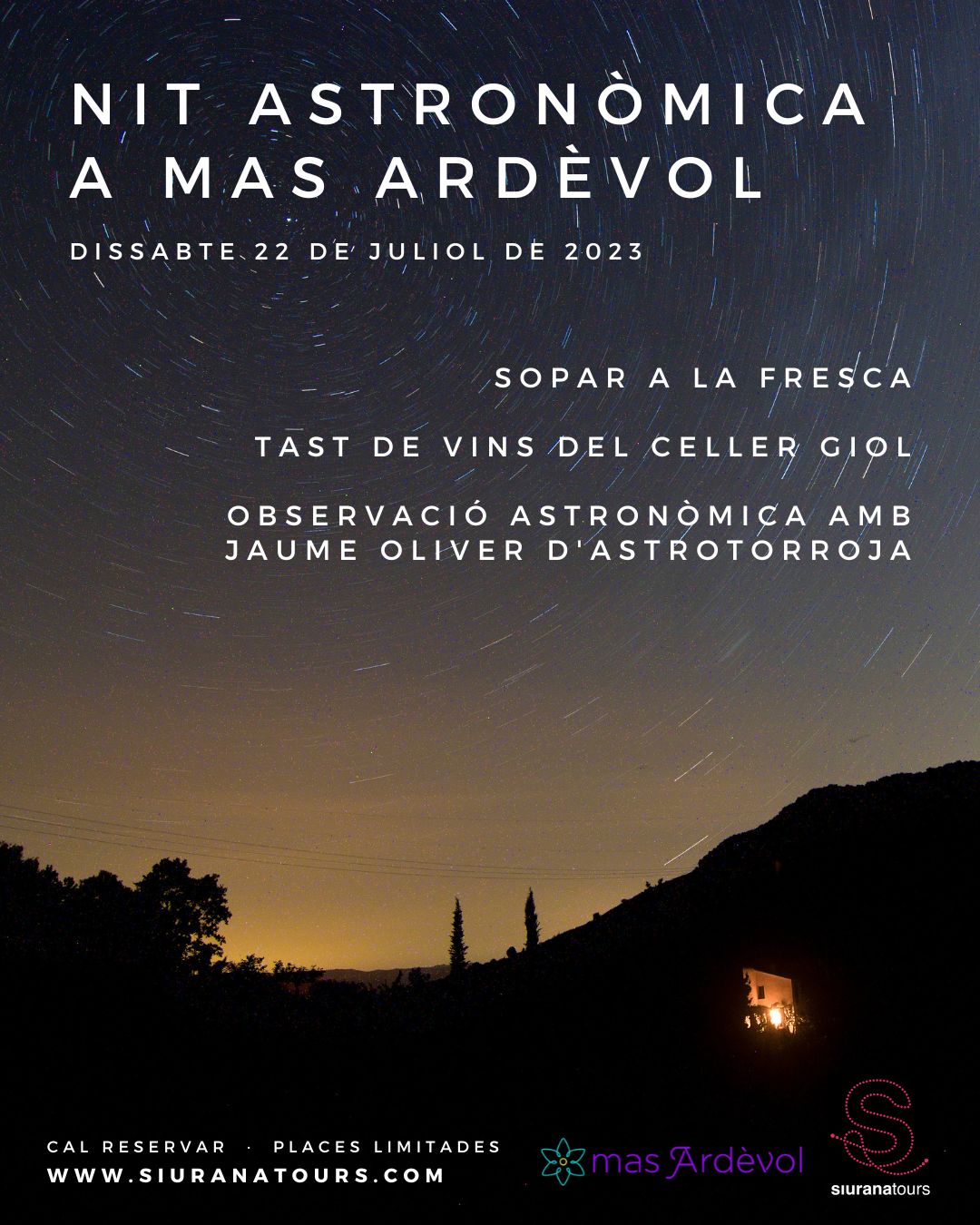 NIT ASTRONÒMICA A MAS ARDÈVOL NIT ASTRONÒMICA A MAS ARDÈVOL