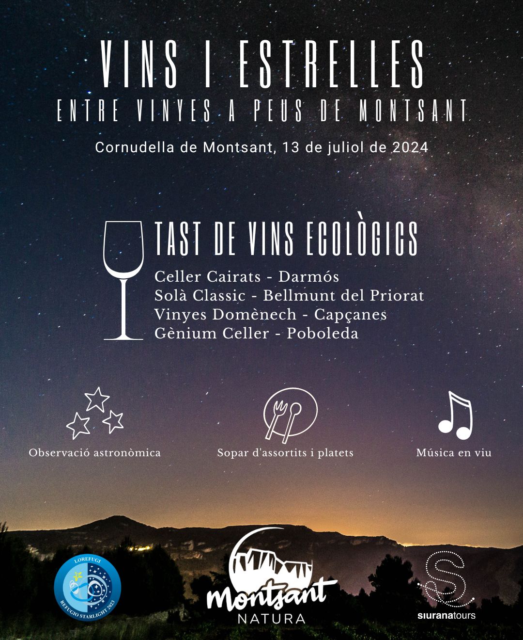 VINS I ESTRELLES ENTRE VINYES A PEUS DE MONTSANT